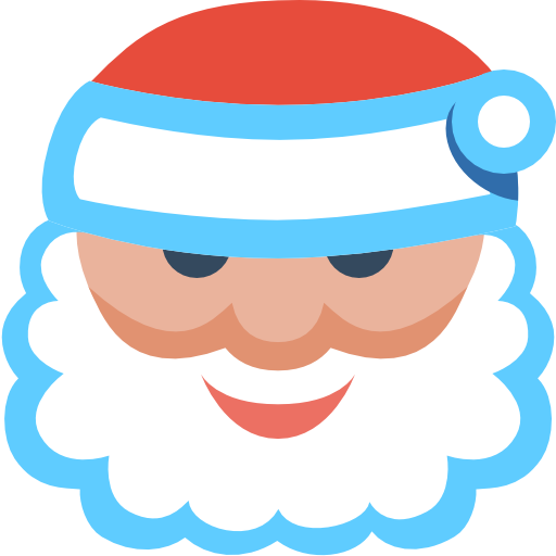 Santa Icon Christmas Flat Color Iconset