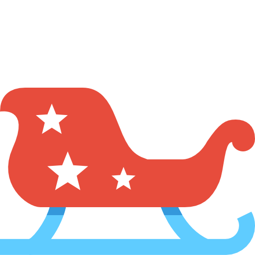 Sleigh Icon Christmas Flat Color Iconset