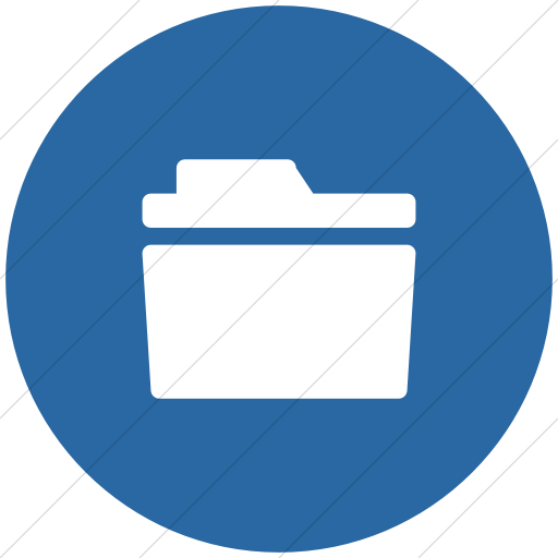 Flat Circle White On Blue Broccolidry Folder Icon