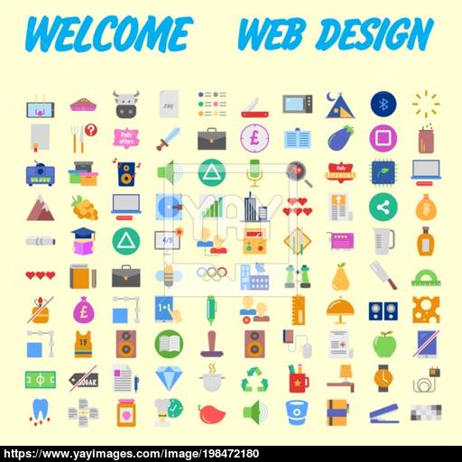 Set Of High Quality Flat Icons Vector Vector