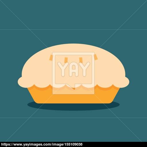 Pie Vector Icon Flat Design Vector