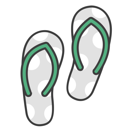 Vacation, Flip Flops, Journey, Travel, Sandals, Flats, Summer Icon
