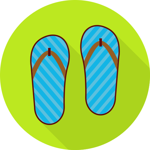 Summer, Flip Flops Icon Free Of Summer Travel Flat