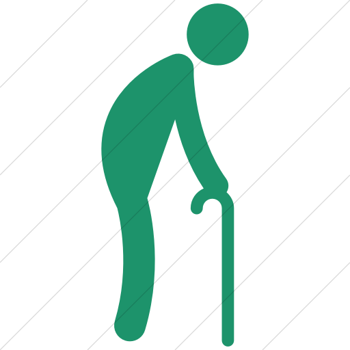 Simple Aqua Ocha Humanitarians People Elderly Icon