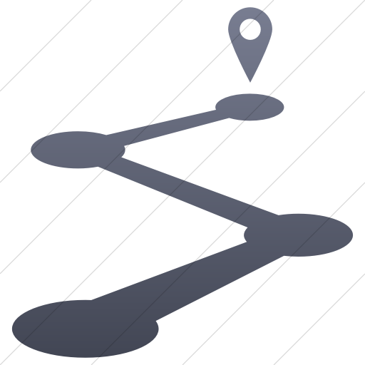Simple Blue Gray Gradient Raphael Road Map Icon