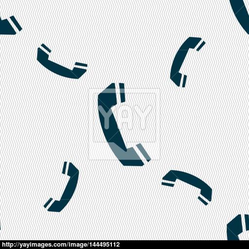 Phone Sign Icon Support Symbol Call Center Seamless Pattern