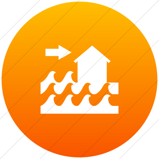 Flat Circle White On Orange Gradient Ocha Humanitarians