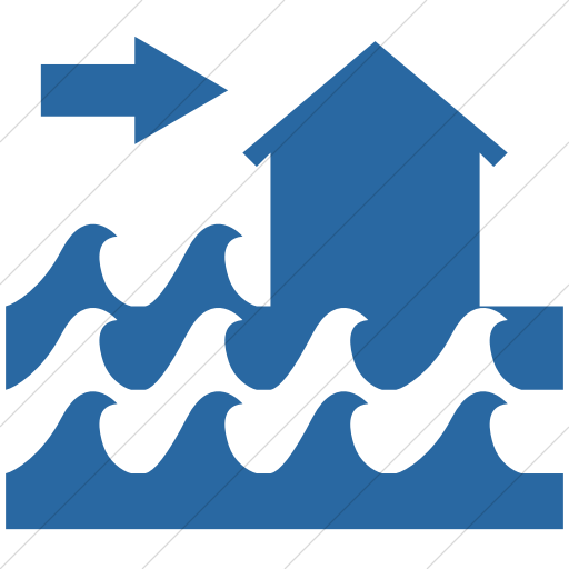 Simple Blue Ocha Humanitarians Disaster Flash Flood Icon