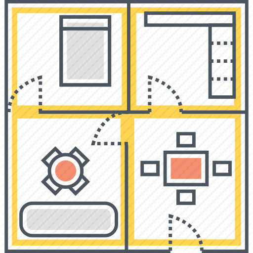Blueprint, Floor Plan, Layout Icon