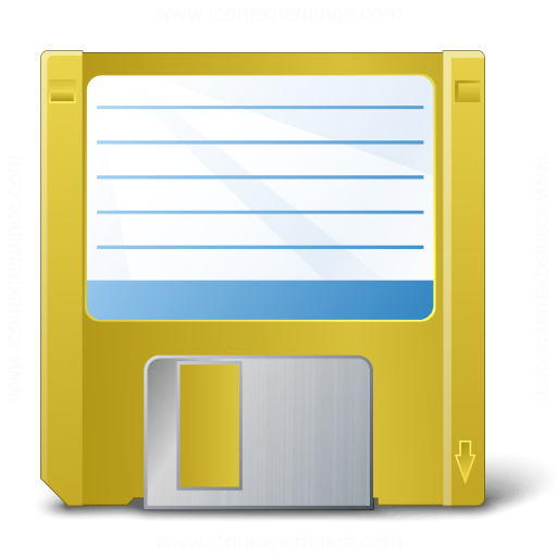 Iconexperience V Collection Floppy Disk Yellow Icon