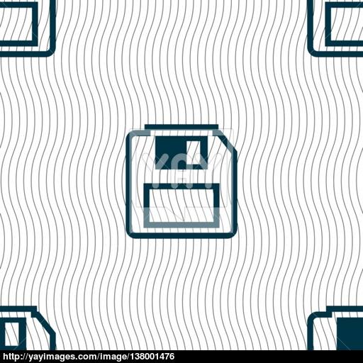 Floppy Disk Icon Sign Seamless Pattern With Geometric Texture