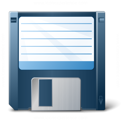 Iconexperience V Collection Floppy Disk Blue Icon