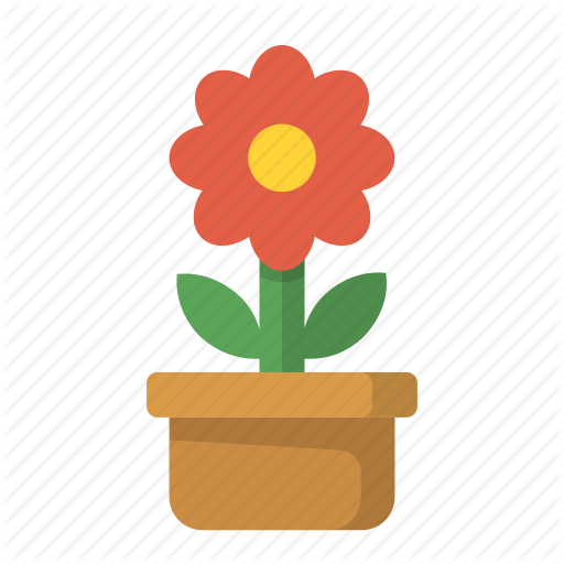 Floral, Flower, Pot Icon