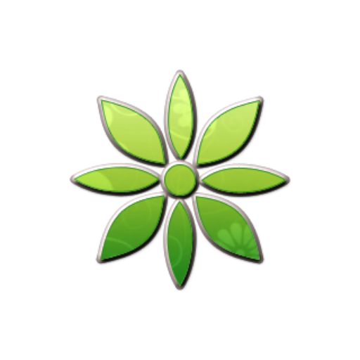 Cropped Retro Green Floral Icon Natural Wonders