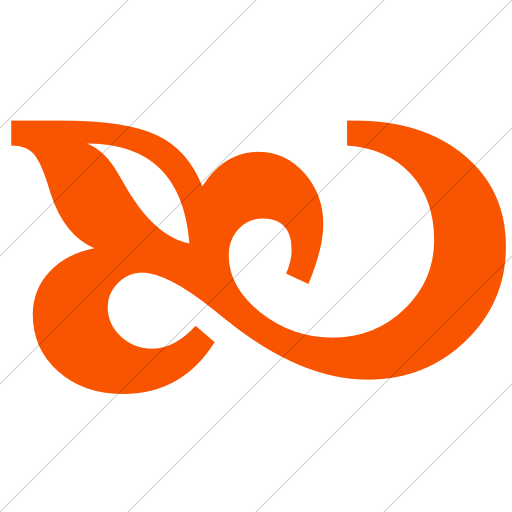 Simple Orange Classica Flourish Icon