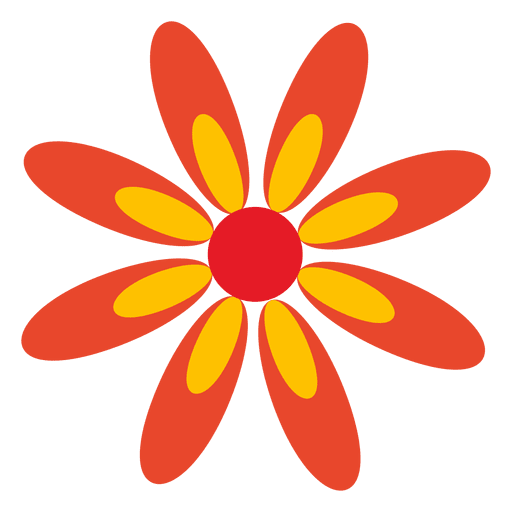 Orange Flower Icon