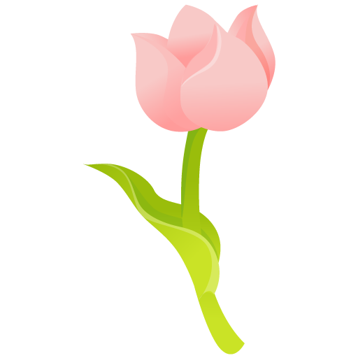 Pink Rose Flower Icon