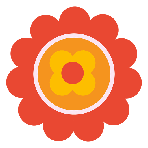 Orange Flower Icon