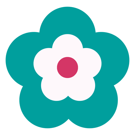 Turquoise Flower Icon