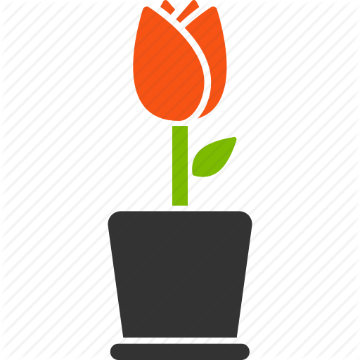 Botany, Flora, Flower, Plant, Pot, Sprout, Tulip Icon