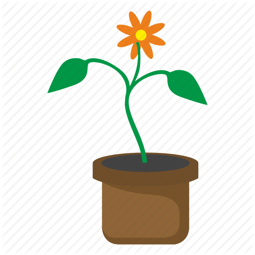 Bud, Flower, Pot Icon