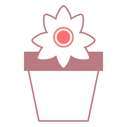 Flower Pot Line Style Icon