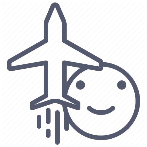 Airplane, Flight, Fly, Holidays, Trip Icon