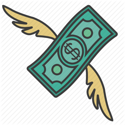 Banknote, Cash, Dollar, Fly, Money Icon