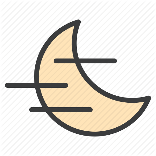 Fog, Foggy, Forecast, Mist, Moon, Night, Weather Icon