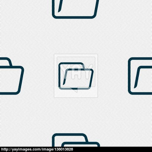 Folder Icon Sign Seamless Pattern With Geometric Texture Vector