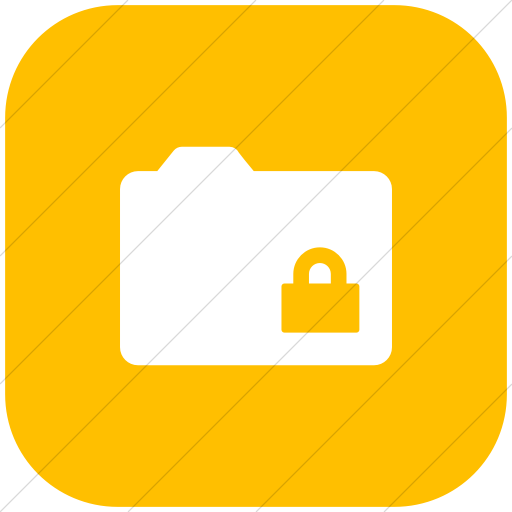 Flat Rounded Square White On Yellow Foundation Folder