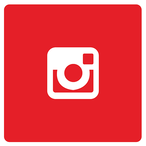 Social Media Instagram Flat Crimson Icon