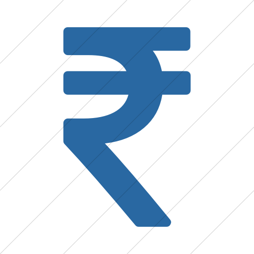 Simple Blue Bootstrap Font Awesome Rupee Icon