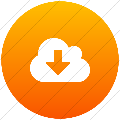 Flat Circle White On Orange Gradient Bootstrap Font