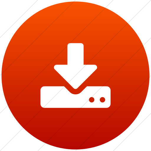 Flat Circle White On Red Gradient Bootstrap Font