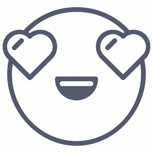 Emoji, Emotion, Face, Hearts, Smile Icon