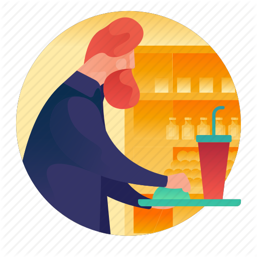 Court, Food, Man, People, Shopping, Tray Icon