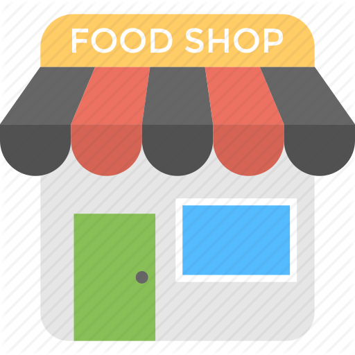 Food Court, Food Shop, Grocery Shop, Shopping Store, Supermarket Icon
