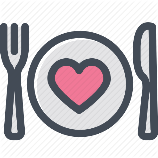Dish, Favorite Food, Food, Heart, Silverware Icon