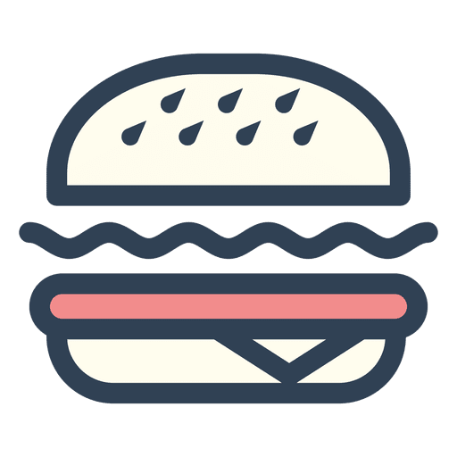 Burger Fast Food Stroke Icon