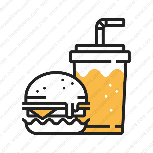 Download Hamburger Soft Drink,burger,drink,food Icon Inventicons