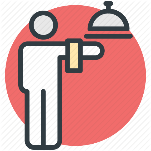 Food Server, Food Service, Hotel Staff, Waiter, Waiting Staff Icon