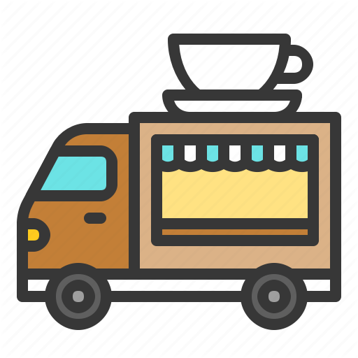 Beverage, Coffee, Drinks, Food, Shop, Truck Icon