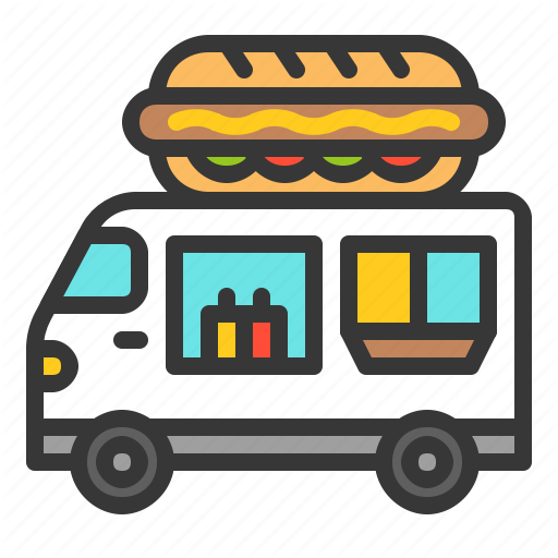 Fast Food, Food, Hot Dog, Shop, Truck Icon