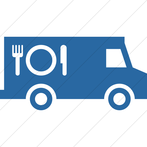 Simple Blue Iconathon Food Truck Icon