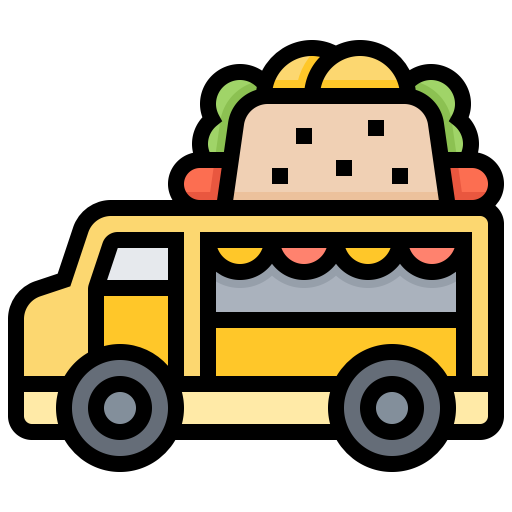 Delivery, Dogs, Food, Hot, Street, Truck Icon