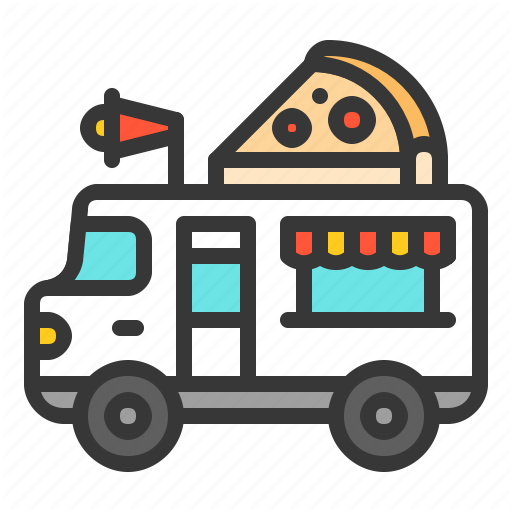 Food, Italian, Pizza, Shop, Truck Icon