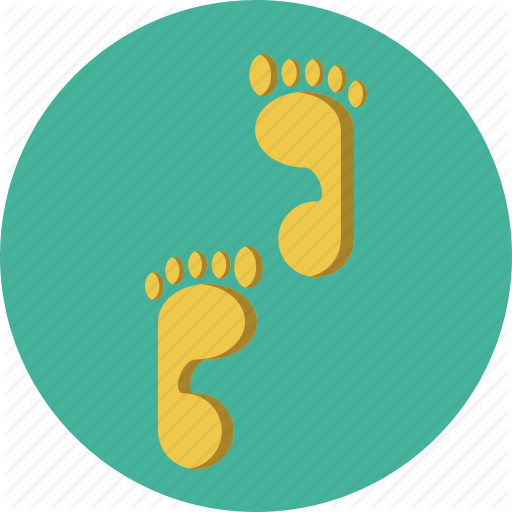 Feet, Foot, Footprints, Footst Steps Icon
