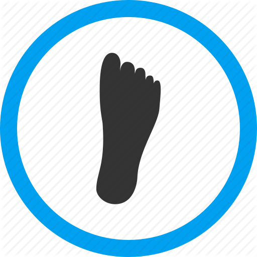Foot, Footprint, Heel, Shoe, Step, Track, Walk Icon
