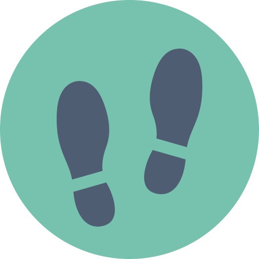 Shoe Print, Foot Print Icon
